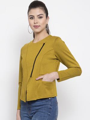 contrast zip up acrylic jacket - 16832185 - Standard Image - 2