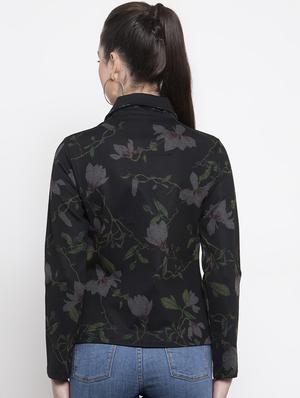 shirt collar floral acrylic jacket - 16832188 - Standard Image - 3