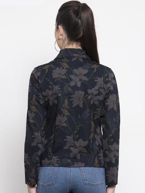 shirt collar floral acrylic jacket - 16832189 - Standard Image - 3