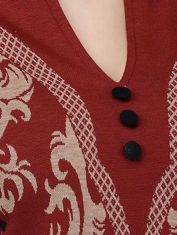 printed woolen kurta - 16832217 - Zoom Image - 5