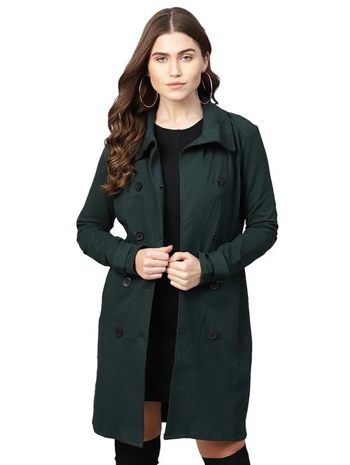 bottle green button up jacket - 16832304 - Very Small Image - 1