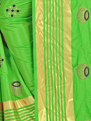conversational embroidered saree with blouse - 16832310 - Standard Image - 3