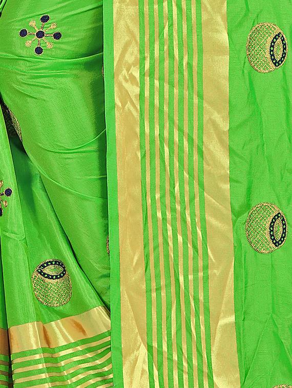 conversational embroidered saree with blouse - 16832310 - Zoom Image - 3