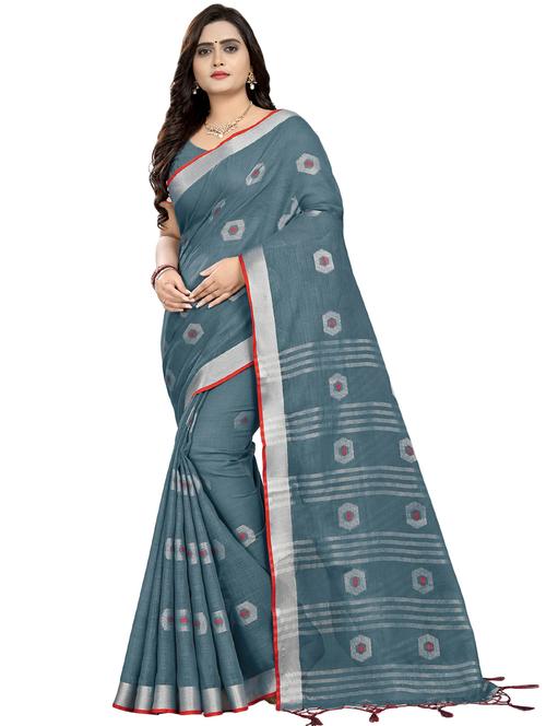 self design saree with blouse - 16832326 - Standard Image - 1