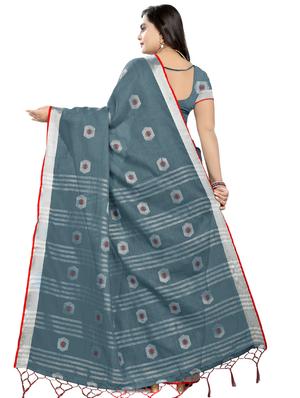 self design saree with blouse - 16832326 - Standard Image - 2