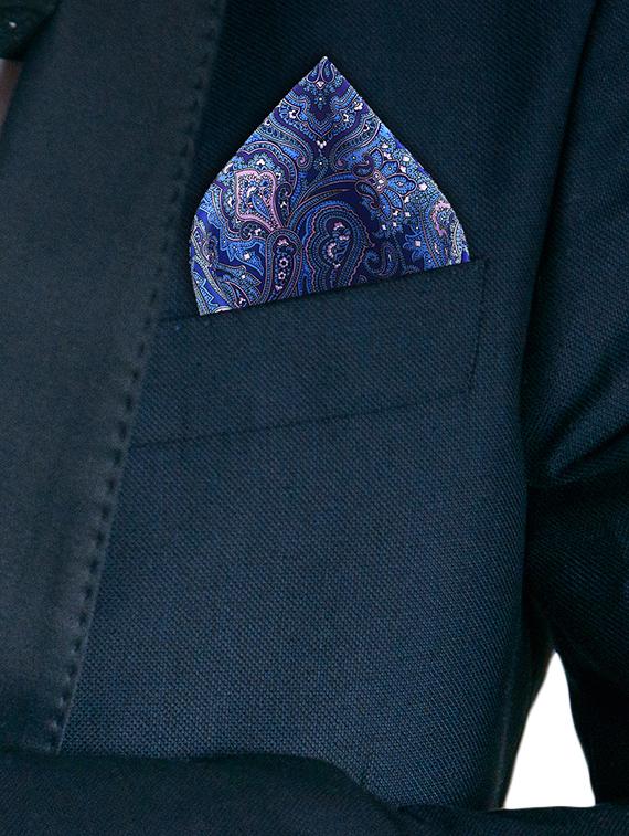 blue polyester pocketsquare - 16832552 - Zoom Image - 3