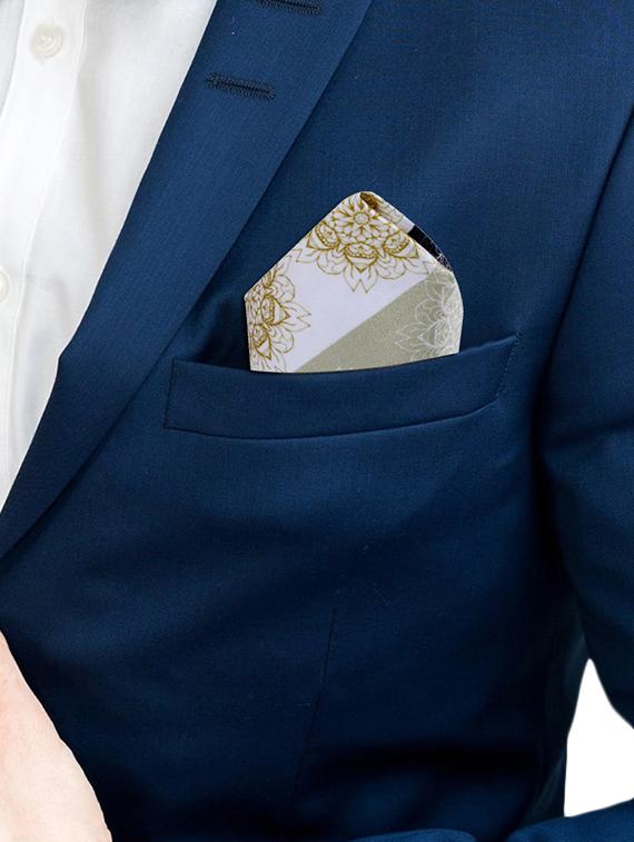 multi colored polyester pocketsquare - 16832593 - Zoom Image - 3