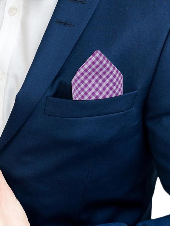 purple polyester pocketsquare - 16832594 - Zoom Image - 3