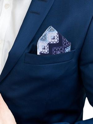 blue polyester pocketsquare - 16832598 - Standard Image - 3