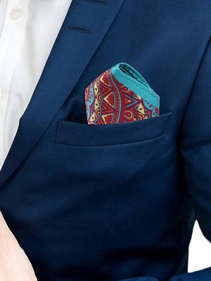 multi colored polyester pocketsquare - 16832599 - Standard Image - 3