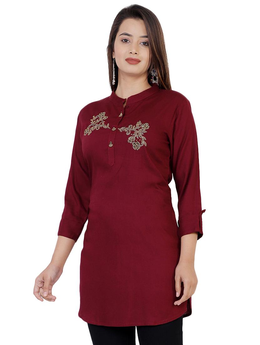 embellished straight kurti - 16832844 - Zoom Image - 2