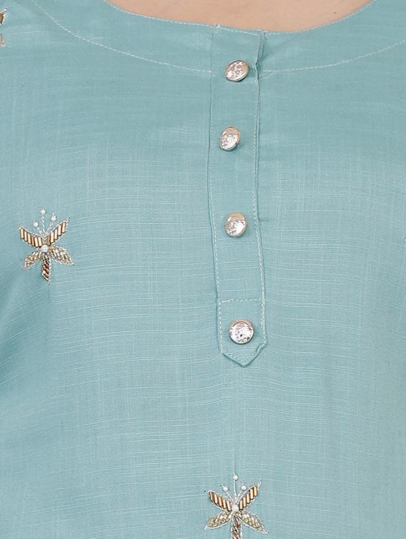 embellished a-line kurti - 16832847 - Zoom Image - 5