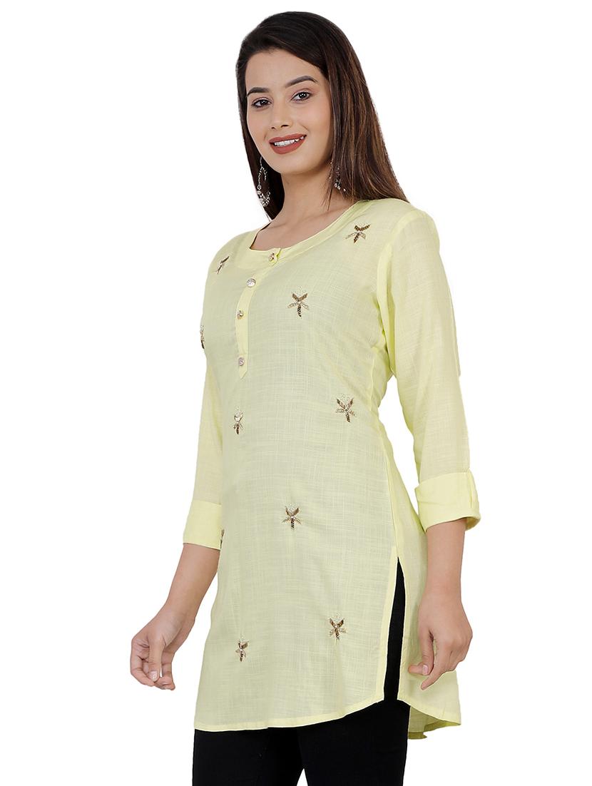 embellished straight kurti - 16832848 - Zoom Image - 2