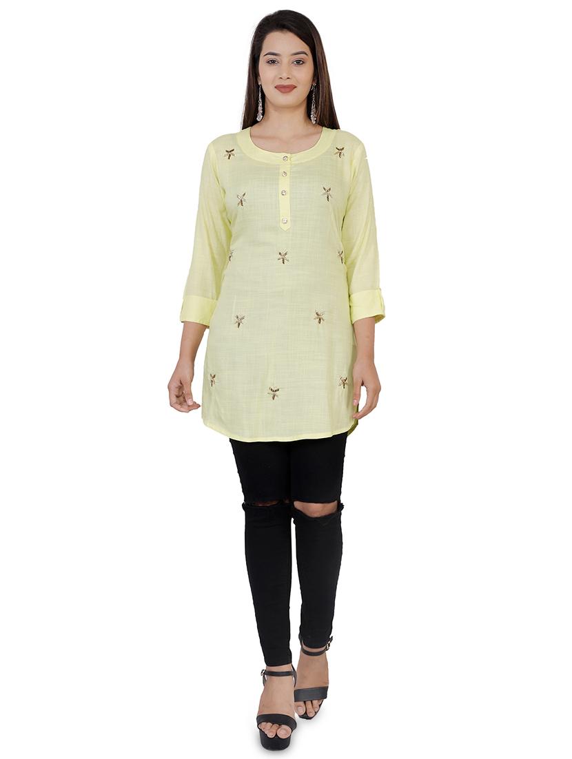 embellished straight kurti - 16832848 - Zoom Image - 4