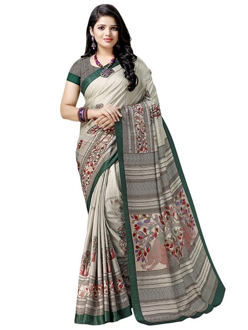 madhubani printed saree with blouse - 16832881 - Standard Image - 1