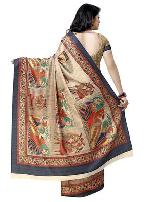 madhubani printed saree with blouse - 16832885 - Standard Image - 2