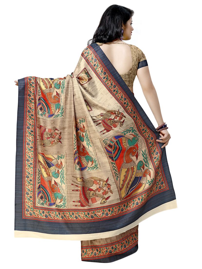 madhubani printed saree with blouse - 16832885 - Zoom Image - 2