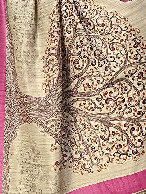 madhubani printed saree with blouse - 16832892 - Standard Image - 3