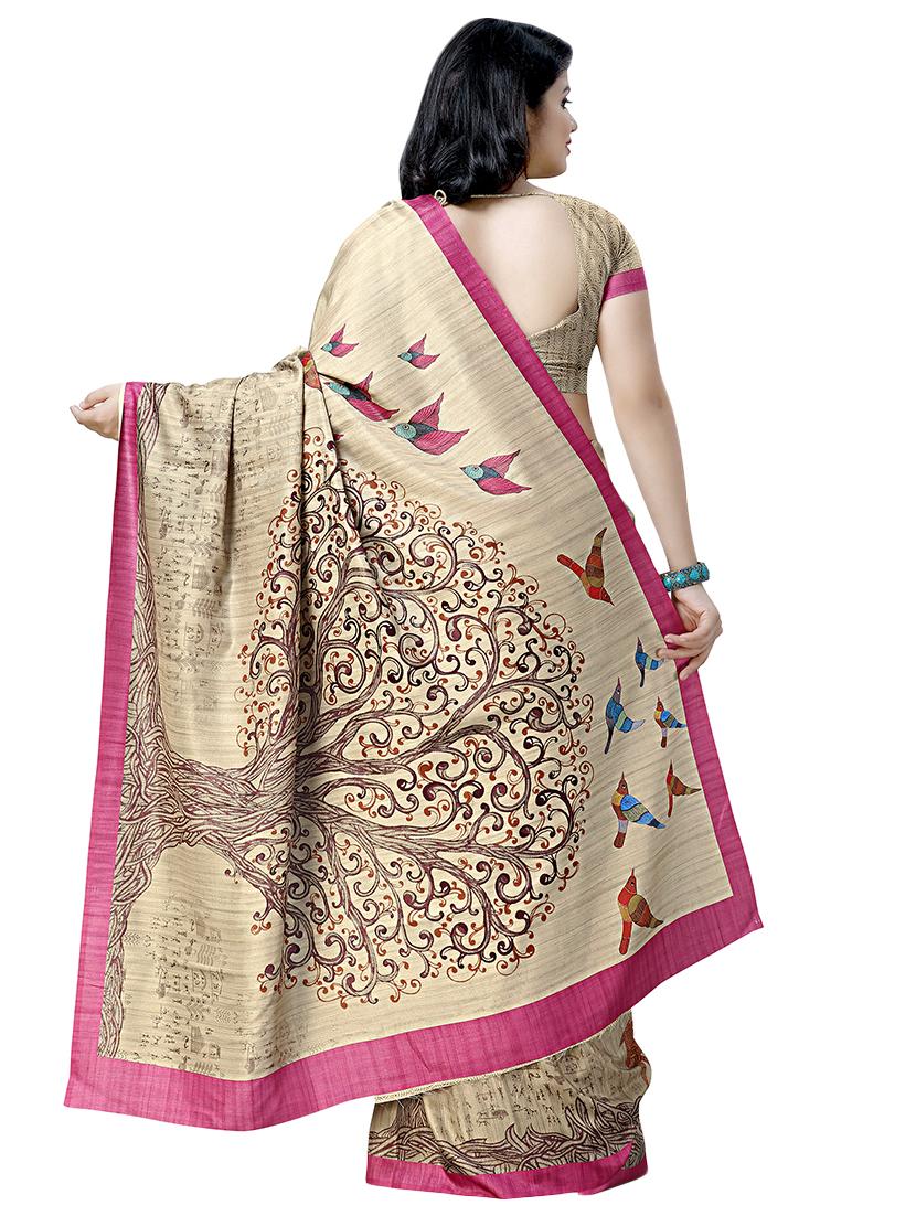 madhubani printed saree with blouse - 16832892 - Zoom Image - 2