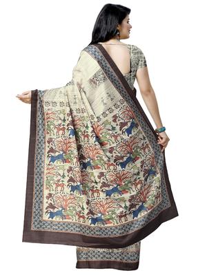 madhubani printed saree with blouse - 16832895 - Standard Image - 2