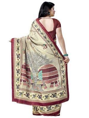 madhubani printed saree with blouse - 16832896 - Standard Image - 2