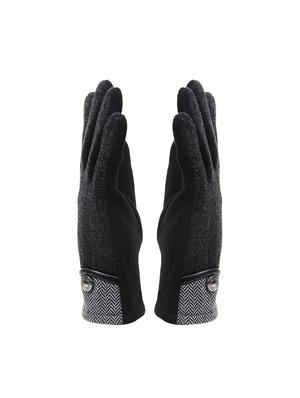black fleece gloves - 16833031 - Standard Image - 3