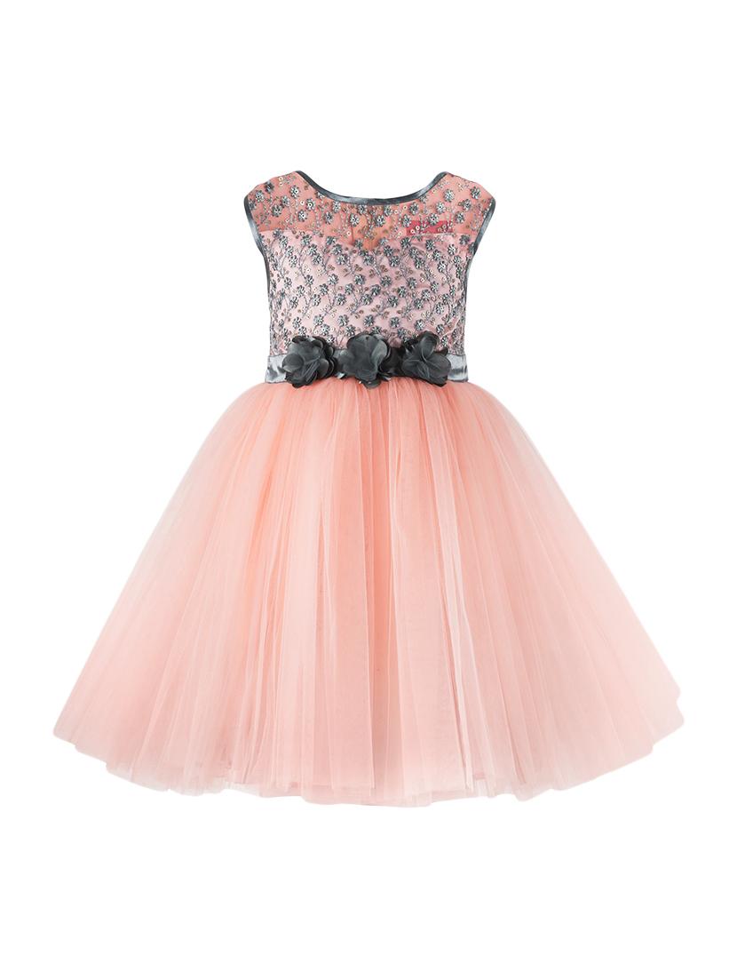 orange net frock - 16833037 - Zoom Image - 2