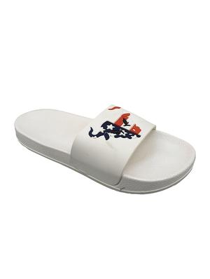 white rubber slip on flip flops - 16833067 - Standard Image - 2