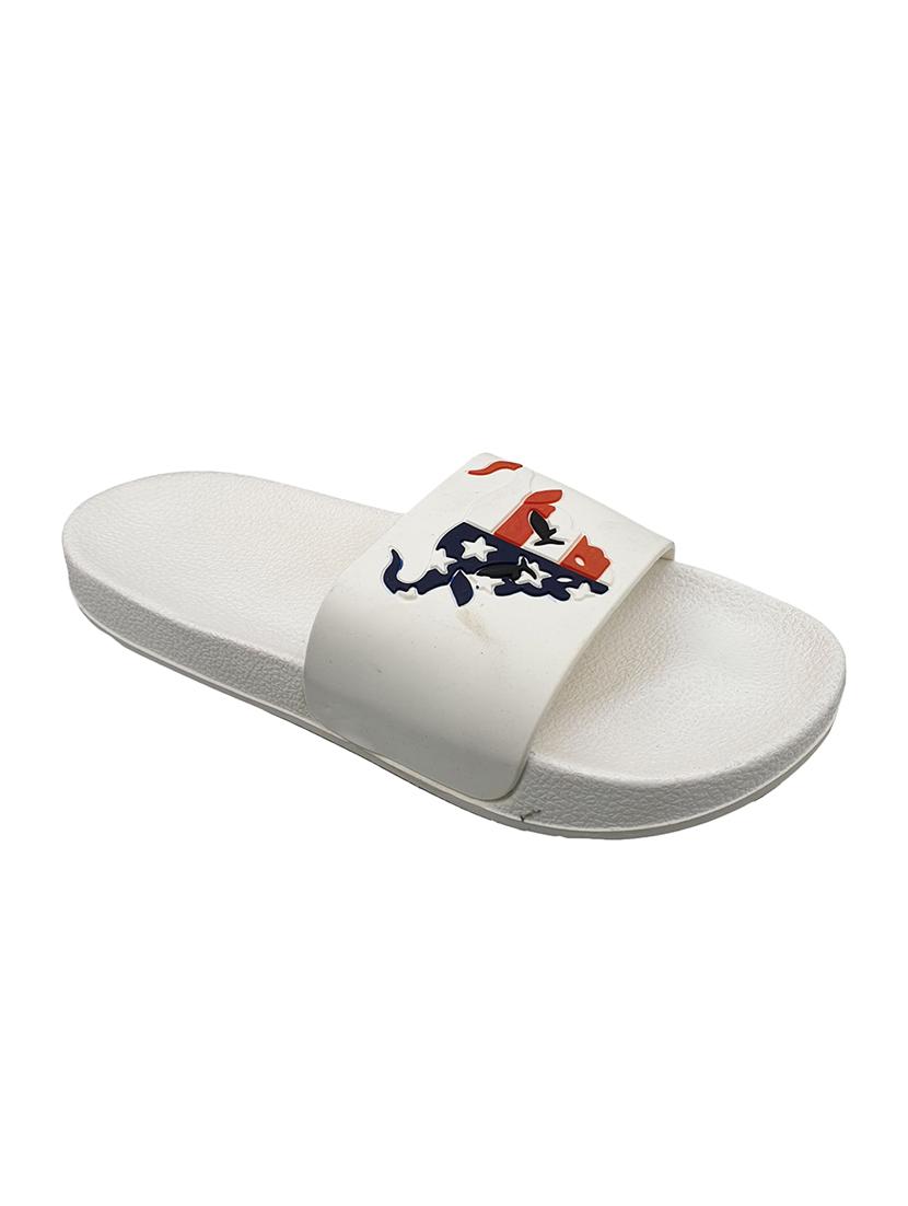 white rubber slip on flip flops - 16833067 - Zoom Image - 2