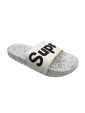 white rubber slip on flip flops - 16833075 - Standard Image - 2