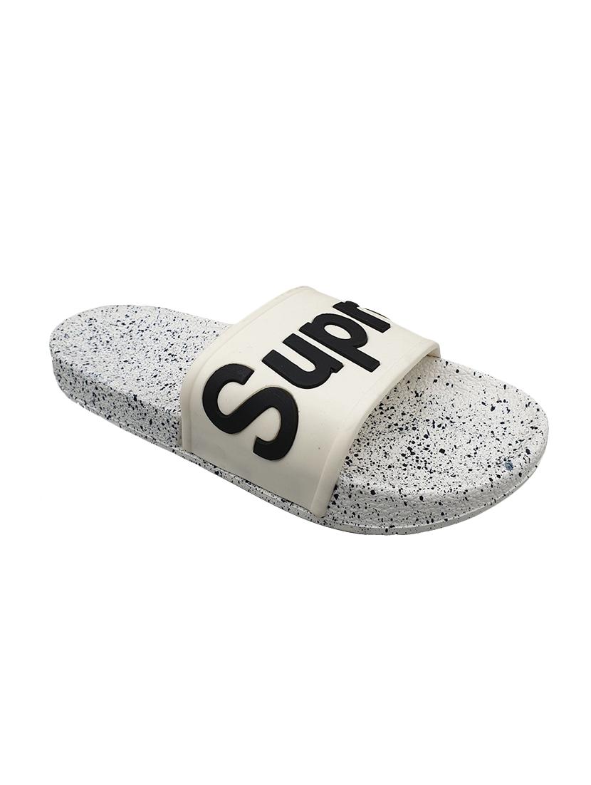 white rubber slip on flip flops - 16833075 - Zoom Image - 2