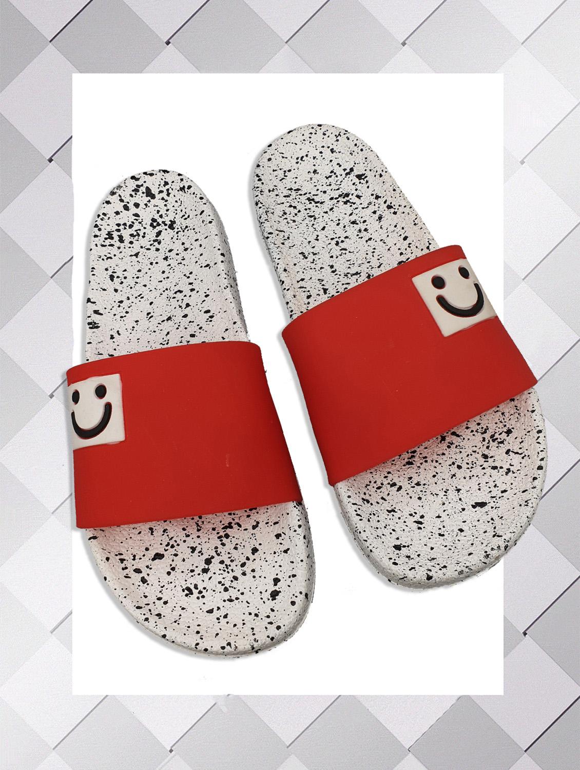 red rubber slip on flip flops - 16833081 - Zoom Image - 1