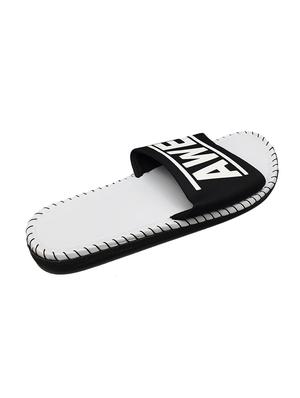 black fabric slip on flip flops - 16833092 - Standard Image - 3