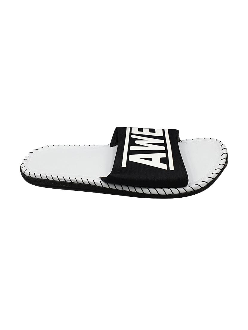 black fabric slip on flip flops - 16833092 - Zoom Image - 2