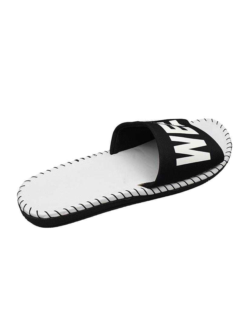 black fabric slip on flip flops - 16833095 - Zoom Image - 4
