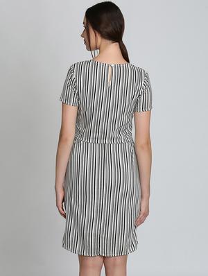 tie front striped sheath dress - 16833108 - Standard Image - 3