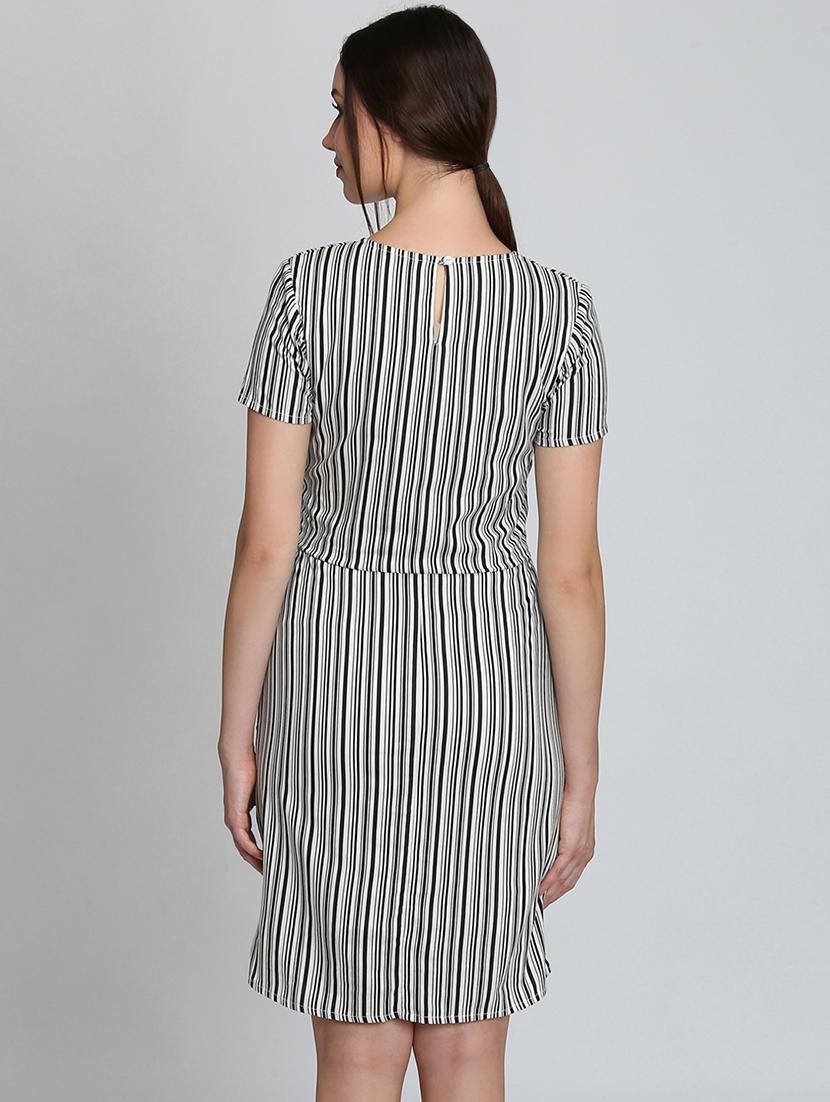 tie front striped sheath dress - 16833108 - Zoom Image - 3