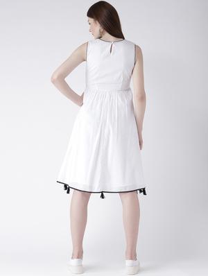 tassel detail a-line dress - 16833116 - Standard Image - 3