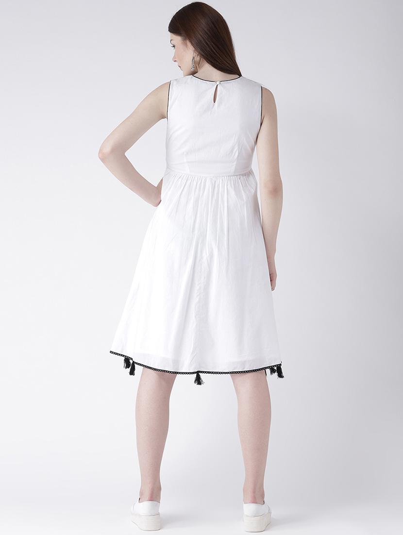 tassel detail a-line dress - 16833116 - Zoom Image - 3