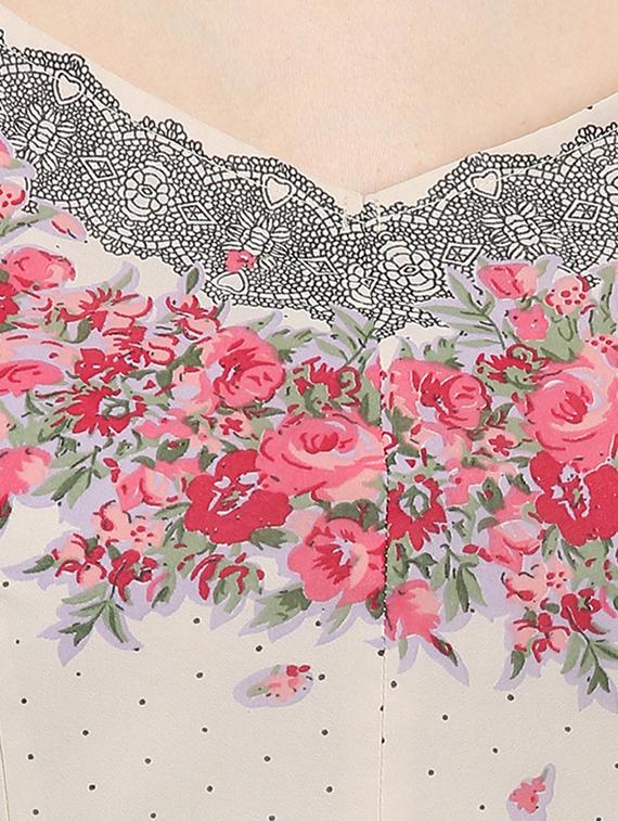 cami neck floral a-line dress - 16833119 - Zoom Image - 4