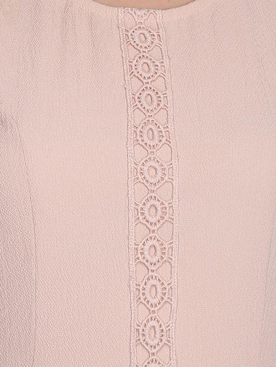 round neck lace insert a-line dress - 16833129 - Zoom Image - 4
