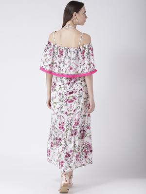 halter neck floral a-line dress - 16833136 - Standard Image - 3