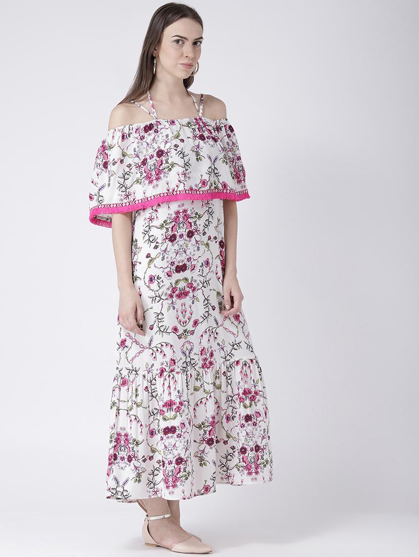 halter neck floral a-line dress - 16833136 - Zoom Image - 2