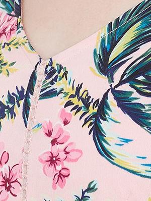 laced hem tropical dress - 16833146 - Standard Image - 5