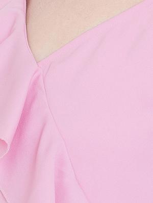 ruffle detail wrap sheath dress - 16833148 - Standard Image - 4