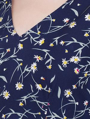 navy blue polyester aline dress - 16833155 - Standard Image - 5
