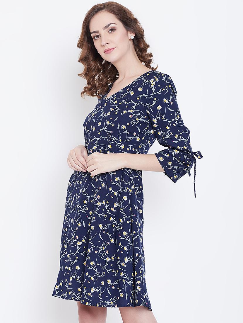 navy blue polyester aline dress - 16833155 - Zoom Image - 2