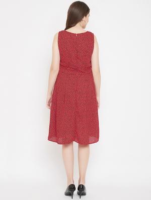 round neck animal a-line dress - 16833168 - Standard Image - 3