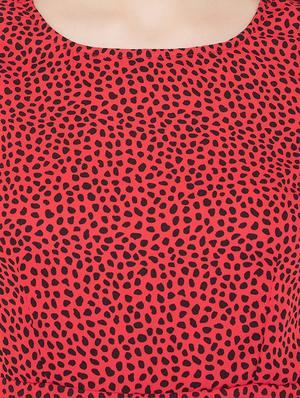 round neck animal a-line dress - 16833168 - Standard Image - 4