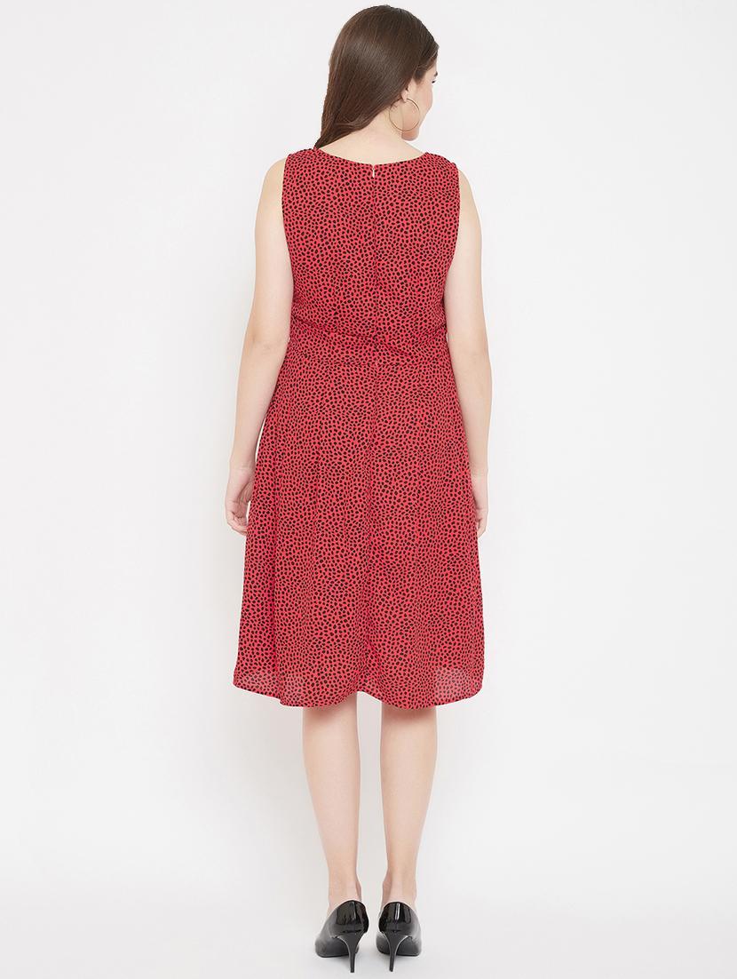 round neck animal a-line dress - 16833168 - Zoom Image - 3